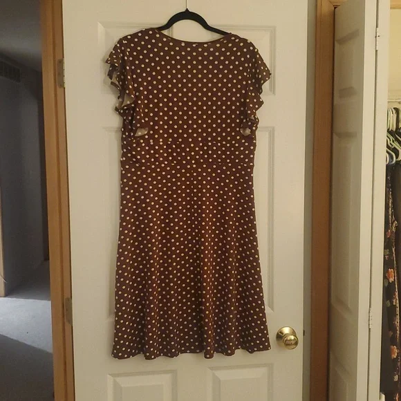 **Polka Dot V-Neck Dress - Picture 4 of 6